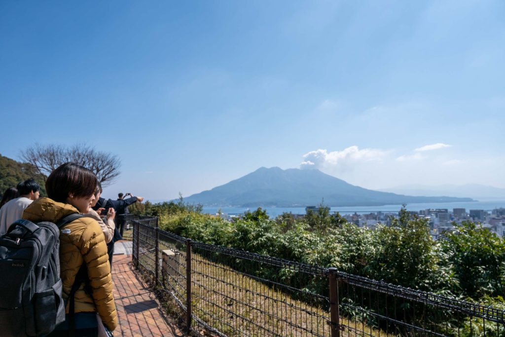 城山ホテル鹿児島から見える桜島の景色