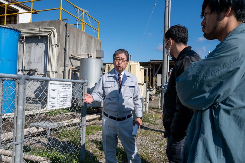バイオマスリサーチ株式会社の菊池さんによる説明の様子